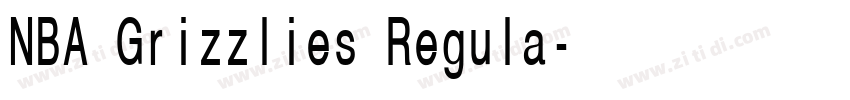NBA Grizzlies Regula字体转换